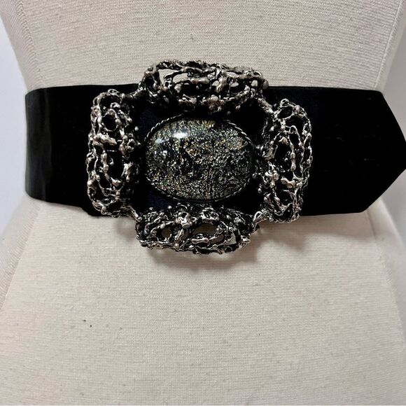 Moody & Maximal Vintage 1970s / 1980s Bohemian Oversized Gemstone Statement Belt - Picture 1 of 8